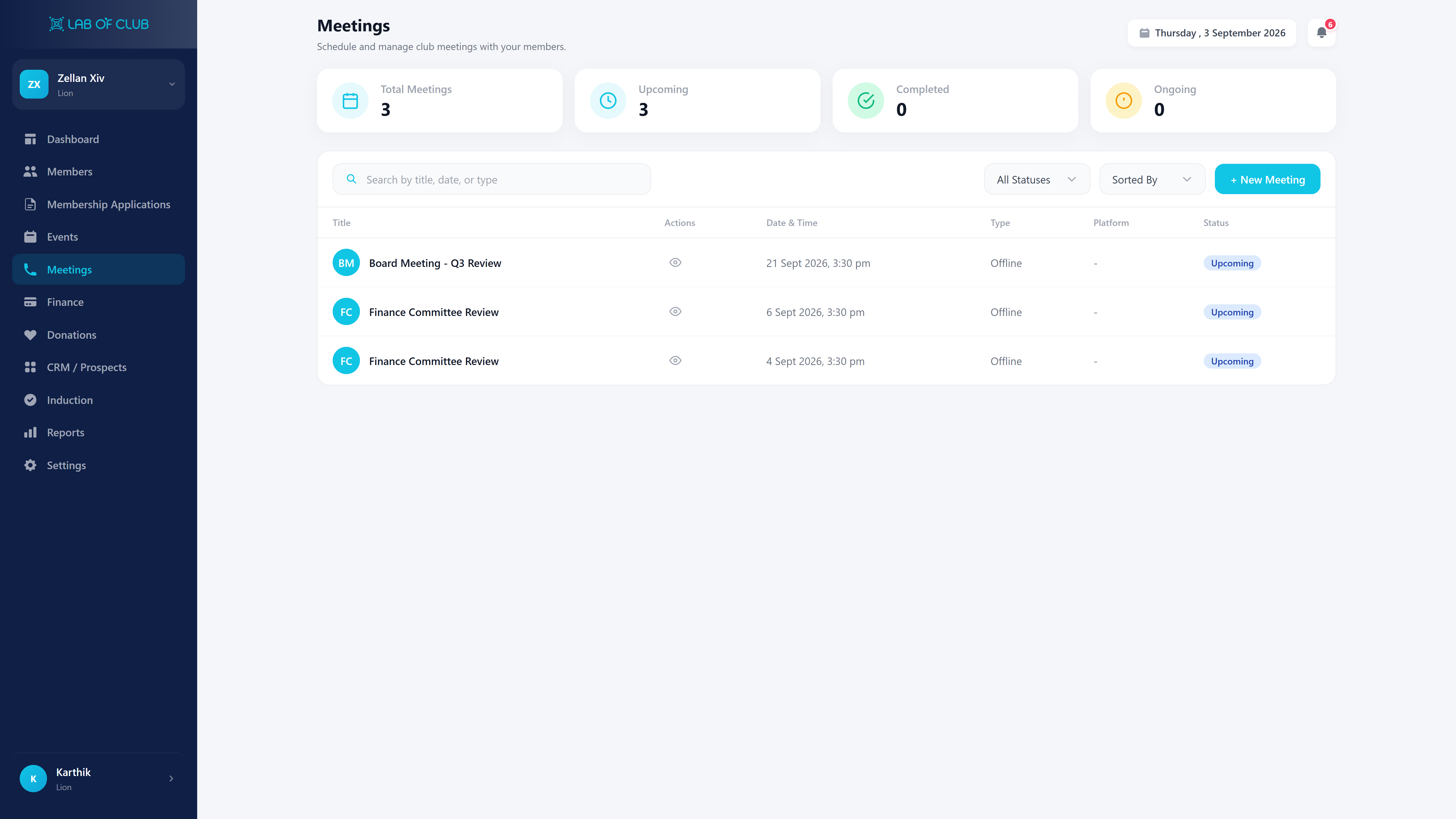 MEETINGS - Agenda & Decisions — Fully Archived
